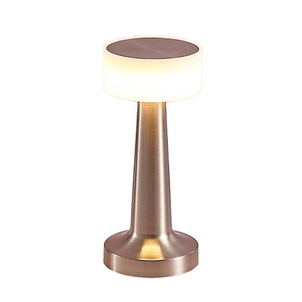 Metal Bordlampe LED Genopladelig Skrivebordslampe Natlys USB Trådløs Touch Restaurant Bar Soveværelse Dekorativ Stemningsbelysning Silver