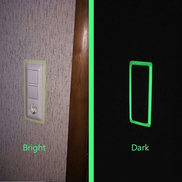 10Mx2CM Fluorescerende Selvklebende Tape, Lysende Tape, Selvlysende Tape