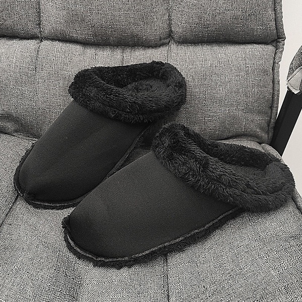 Irrotettavat puuvillapäälliset, irrotettavat ja pestävät tohvelit, puuvillapäälliset, reikäpehmuste, sametti, uudet talvipehmot musta black 32/33