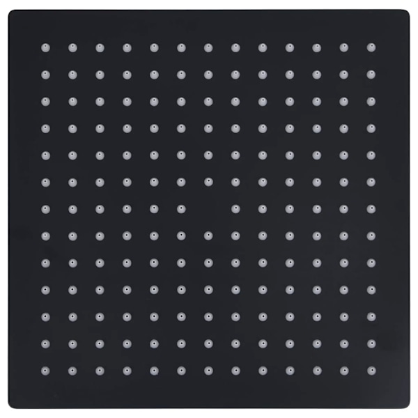 Bruserhoved i rustfrit stål 30x30 cm firkantet sort Black Svart