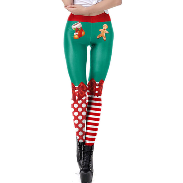 Damer Jul Xmas Hjort 3D Leggings Bukser Strømpebukser F F L