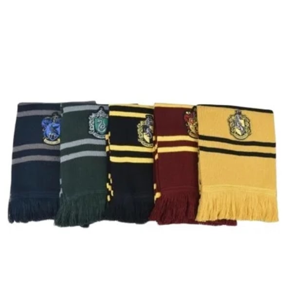 NYTT Harry Potter Skjerf Varmt Tykt Slytherin Hogwarts College Badge Ravenclaw Hermine Gryffindor Dusk Skjerf Tilbehør Gaver Black