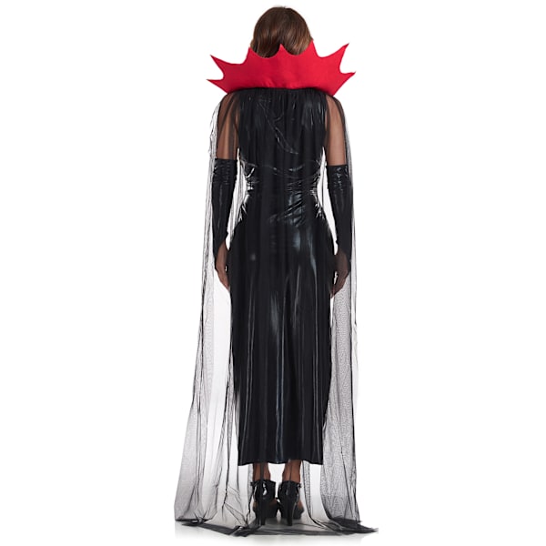 Voksen Dame Klassisk Sort Vampyr Kvindelig Djævel Flot Kostume Halloween Kostume Boguge Outfit S