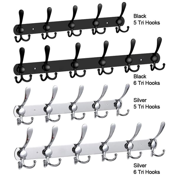 Förvaringsställning för sovrum Hängande Hylla SVART 5 TRI KROKAR 5 TRI Svart Black 5 Tri Hooks-5 Tri Hooks