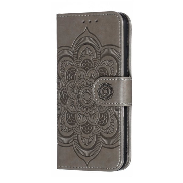 IC iPhone 7/8/SE (2020/2022) - Mandala Lompakkokotelo - Harmaa