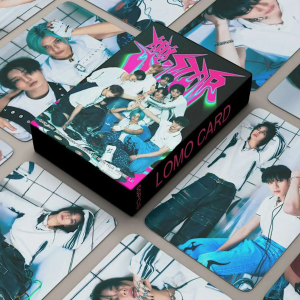 55 st Kpop Stray Kids Lomo-kort Rock STAR Nytt album Fotokort Straykids-foton Print kort