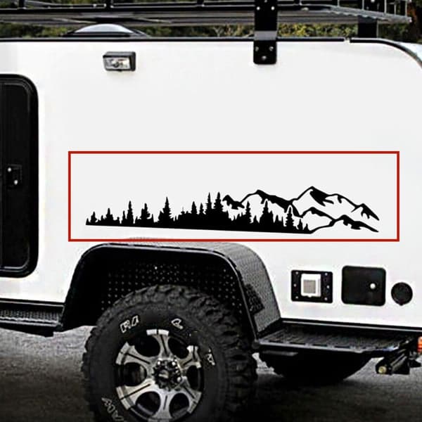 Husbil Dekaler Jeep Kaross Dekaler VIT 190X32CM Vit White 190x32cm