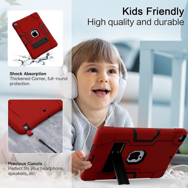 Fodral för iPad 9:e generationen/8:e generationen/7:e generationen 10,2 tum, Röd