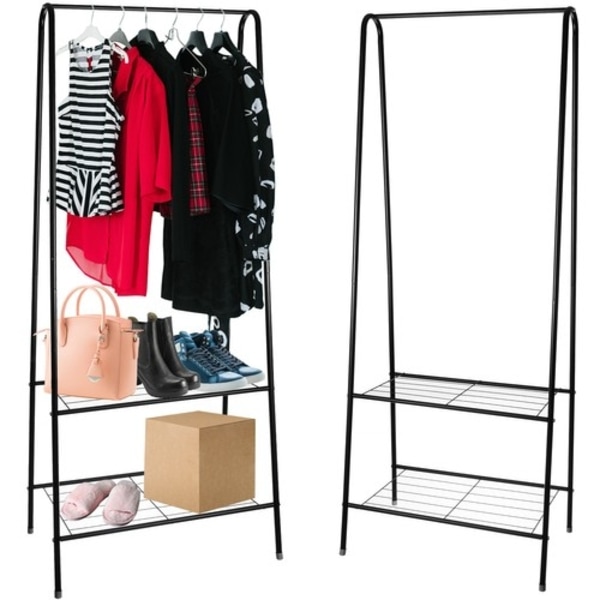 Vaateteline / Naulakko hyllyillä - 150cm Svart Black