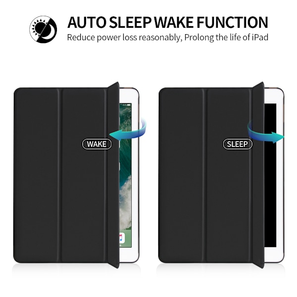 iPad-deksel for iPad Air 1/iPad Air 2/New iPad 9.7\" Svart