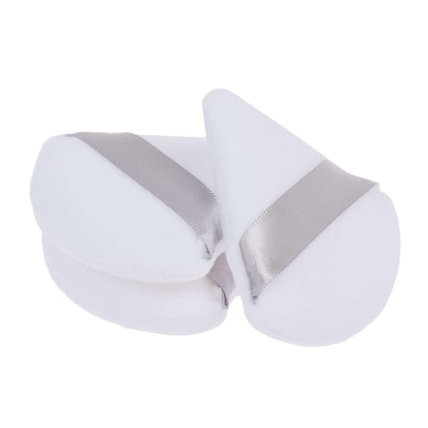 4 stk. trekantede makeupsvampe pudderkvast vaskbare makeupsvampe White