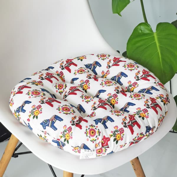 Polstrede runde stolehynder til havestol, spisestue, kontorstol A04 45x45cm