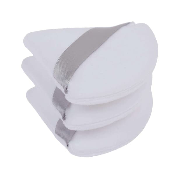 4 stk. trekantede makeupsvampe pudderkvast vaskbare makeupsvampe White