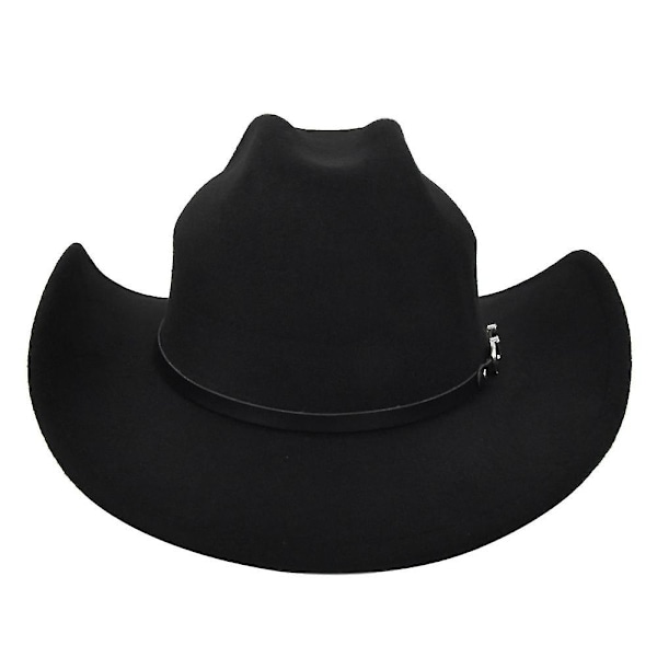 New Cowboy Hat Hat Yellowstone Jazz Hat Retro Black Wool Jazz Hat Flat Brim Large Brim Hat sjx