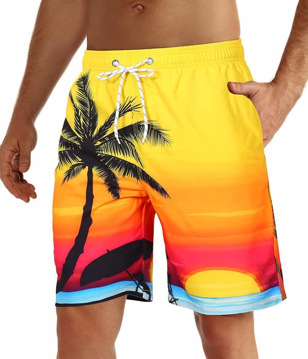 Badebukser for menn Strandshorts Hurtigtørkende