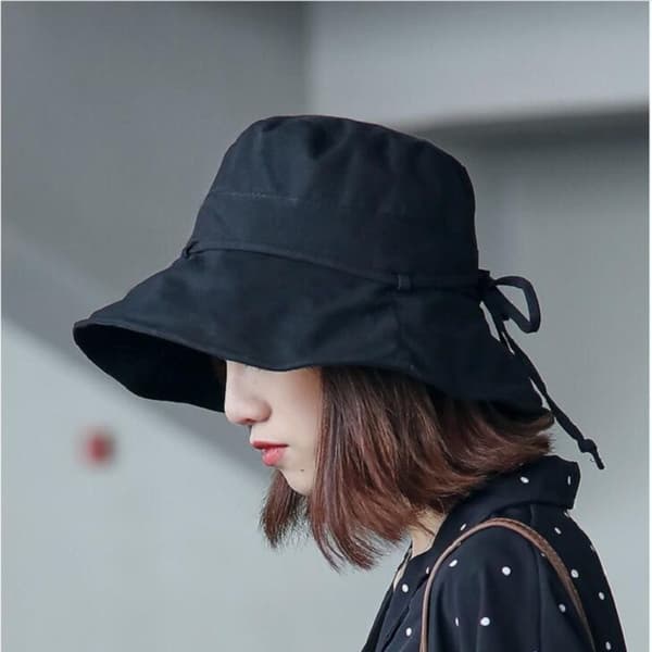 Dame Bucket Hat Solhatte SORT black
