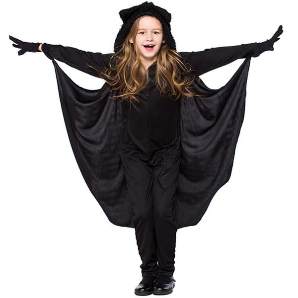 Halloween Fladdermusdräkt Cosplay Kostymer för Barn 140 140