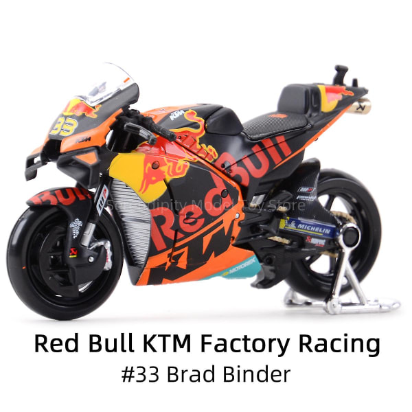 Maisto 1:18 2021 Gp Racing Red Bull Ktm Factory Transide gjuten motorcykeltryckmodell till leksaker - under tryck och leksaksfordon 2021 Red Bull KTM 33