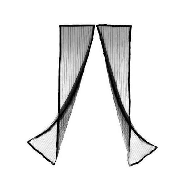 Mosquito Net with Magnet for Door / Insect Curtain / Insect Net - Black Black Svart