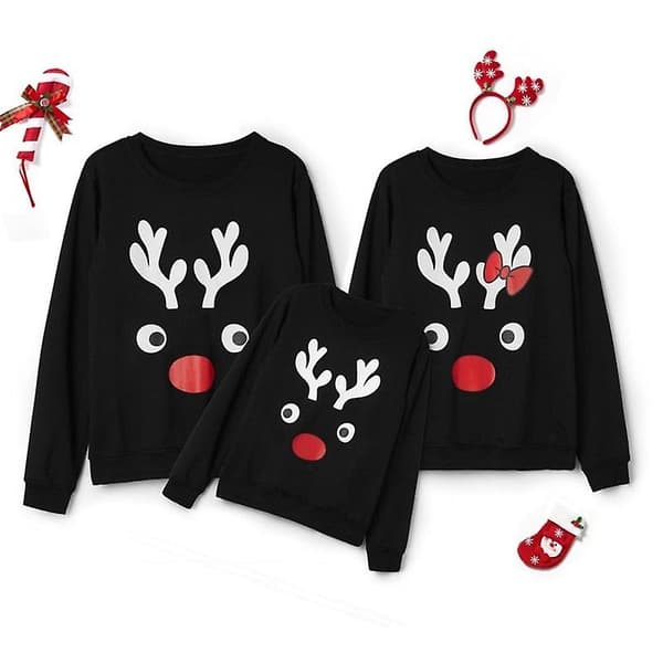 Familjematchande Jultröjor styleA black M