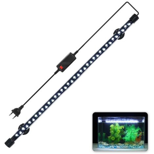 Akvarielys LED Fisktanklys Nedsenkbare lamper Undervannslys, modell: Hvitt lys 58cm US - modell: Hvitt lys 58cm US h