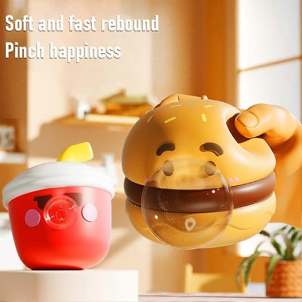 Fast Food Bubble Popping Squeeze Toy - Press Bubbles and Instant Calm - for Stress Relief