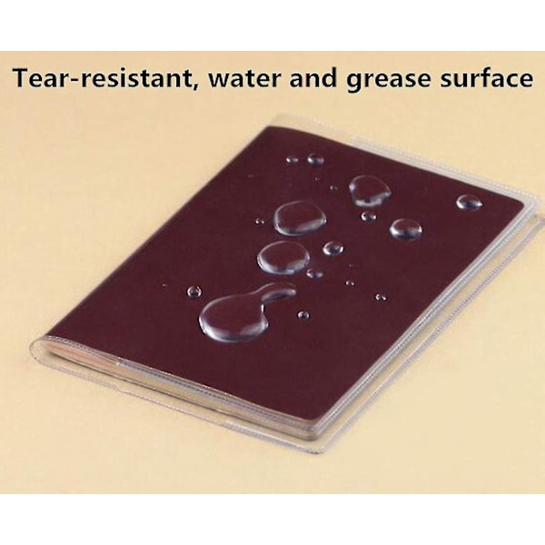 5-pack passfodral, transparent passfodral i plast, för standardpass, RFID-ID-kortsfodral