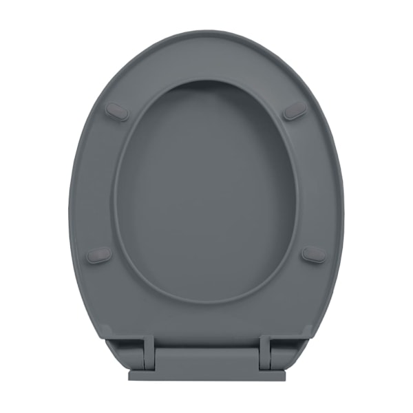 vidaXL WC-istuin Pehmeästi Sulkeutuva Harmaa Soikea grå Grey