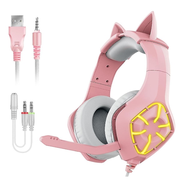Gaming Headset Över Öron Hörlurar Brusreducerande Ultratunna Öronmuffar Med Mic