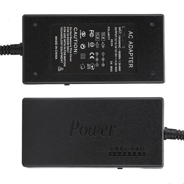 96W DC 12V~24V Output Universal Laptop 8-Pumpe Strømadapter (Stik 100-240V)