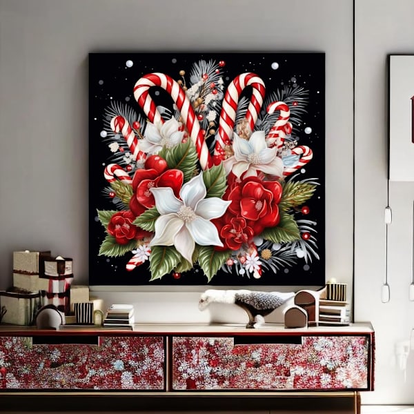 Juldiamantmålning Set, DIY Diamant Punktmålning Gem Art Craft Set Bildgåva 12*12 Tum, Oinramad