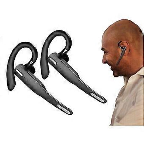 2 ST Bluetooth 5.1 Headset Trådlösa Hörlurar Sporthörlurar med Laddningsfodral