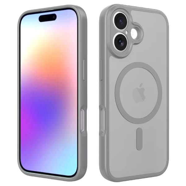 iPhone 17 Cover - Magsafe Frosted Cover - Sort Sort