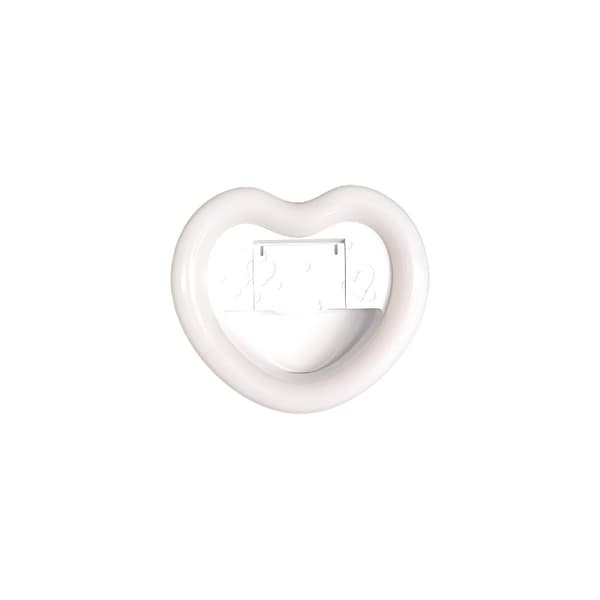 Oppladbar Justerbar Selfie Ringlys Hjerteformet LED-lys White