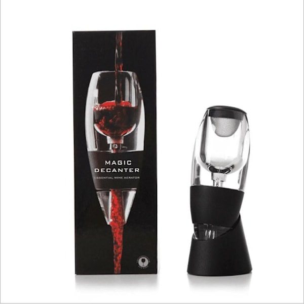 Deluxe Karaffel for vin - Vinlufter Black Svart