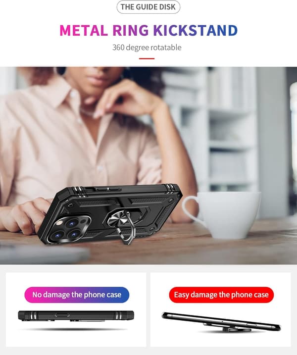 Kompatibelt iPhone 14 Pro Max Cover, Ekstrem Beskyttelse Militær Armor Dobbelt