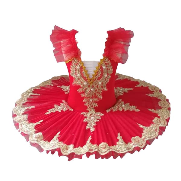Piger professionel ballet tutu kjole ballet pink1 red 140cm