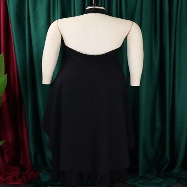 Sommarmode Rygglösa vida benbyxor Svarta Black S