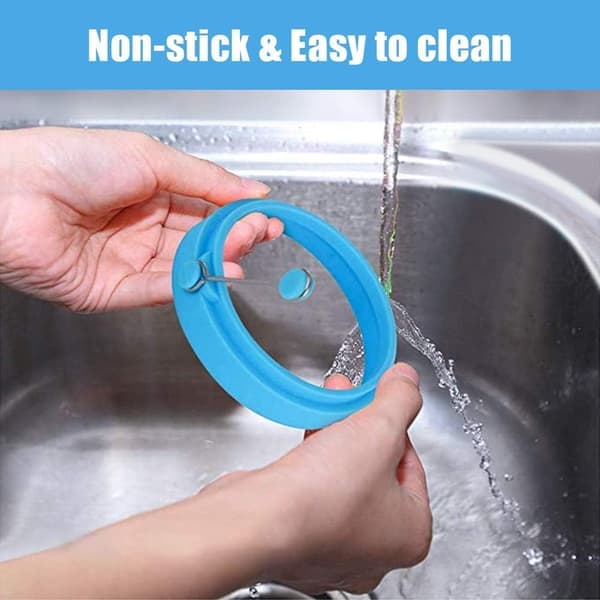 Silikone æggeringe, non-stick æggeringe, æggekogningsringe, perfekt form til spejlæg eller pandekageringe E-4pcs