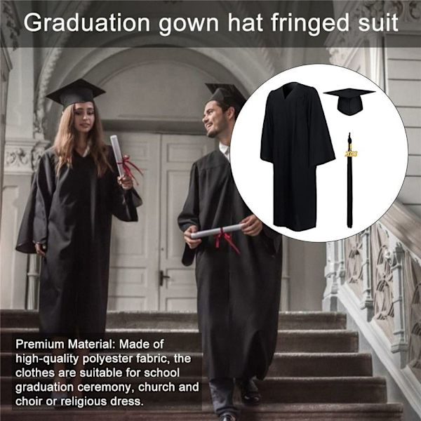 Valmistujaispukusetti ja mortarboard-hattu 51