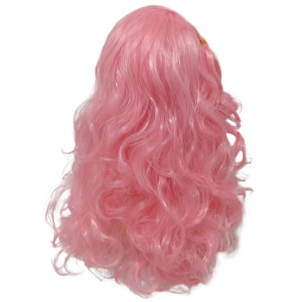 Halloween Descendants 4 Prinsesse Cosplay Paryk Børn Piger Lang Krøllet Pink Hår Paryk