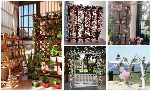 Kunstig blomsterkrans Kunstige blomster Vinblomstkrans D