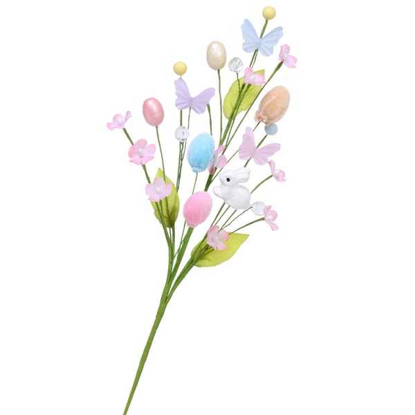 Påskehare eggdekorasjoner, kunstige stilker, DIY festbukett tilbehør A flower