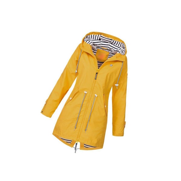 1/2/3/5 Hoodie Mjuk Damjacka Vattentät Regnkappa Utomhus Gul XL yellow XL 1Set