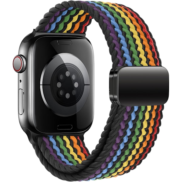 Sport Solo Loop -yhteensopiva Apple Watch -ranneke 42 mm 44 mm 45 mm 49 mm naisille ja miehille, säädettävä magneettinen SE 9 8 7 6 5 4 3 Ultra 2 ..