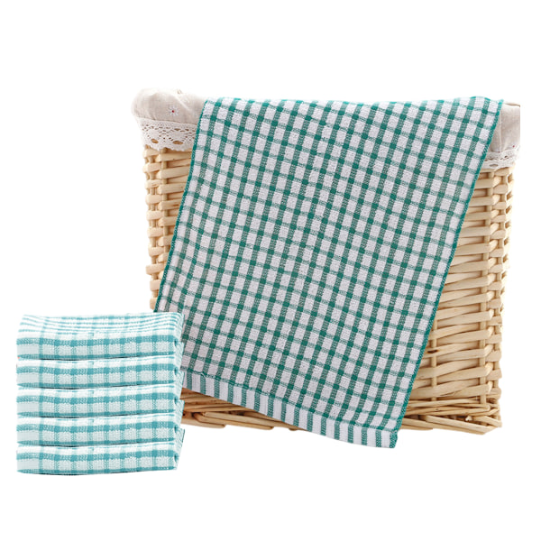 Köksdukar, 40 cm x 28 cm, Bulk Bomulls Köksdukar, 6-pack Disktrasor för Torkning av Disk, Kläder och Handdukar Green