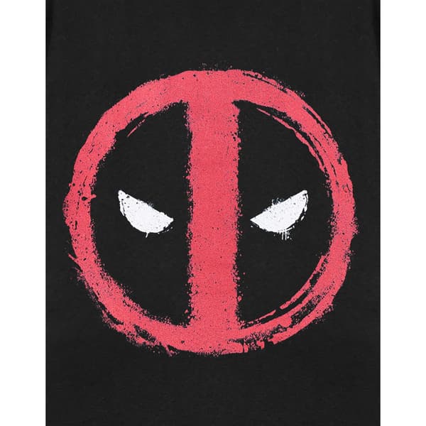 Deadpool Herre Ansigt Kortærmet T-shirt L Sort Sort Black L