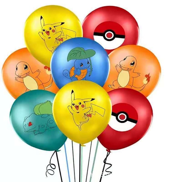 AX Pikachu Tema Födelsedagsfest Dekoration Drag Flagga Rad Banner