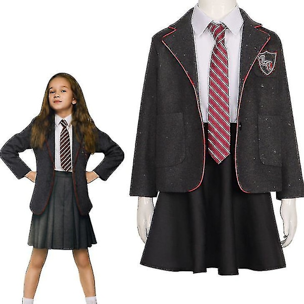 Matilda Cosplay -asu tytöille, koulutyttömekko, univormu, asu, hame, solmio 120cm