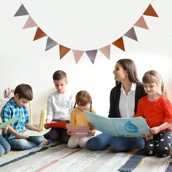 6 settiä viirejä viirinauha monivärinen riippuva paperikolmio lippu